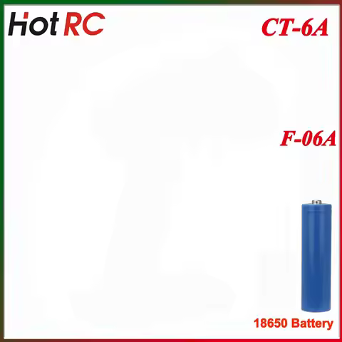HotRC CT-6A 2.4G 6CH 6 Channel One-handed Control Radio Transmitter F-06A F06A Receiver 18650 Batter