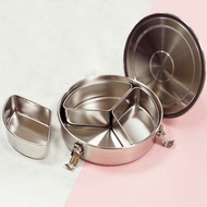 【外盒】不鏽鋼304餐具系列-霧面圓型收納餐盒-5號