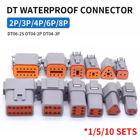 1/5/10 Sets DT 2P/3P/4P/6P/8P 22-16AWG Waterproof Deutsch Connector deutch connectors Plug Kit DT06-