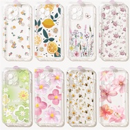 Case Cover For iPhone 16e 16 15 14 13 12 11 Pro Max i12 i16 i15pro max  shell  Pink violet Flowers S