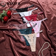 KIKIFA Glimmer Belt Briefs - Soft Lace Floral Design, Low Waist Underwear for Everyday Wear