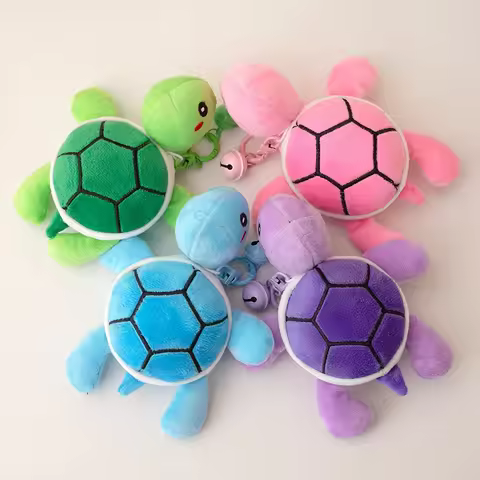 10cm Tortoise Pendent Plush Bag Decro Stuffed Small Turtle Keychain Colourful Pendent Gifts For Frie
