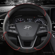 Car Steering Wheel Covers 38cm For Hyundai i30 Creta Tucson ix35 Solaris Elantra Santa Fe Kona i40 Palisade Auto Accessories