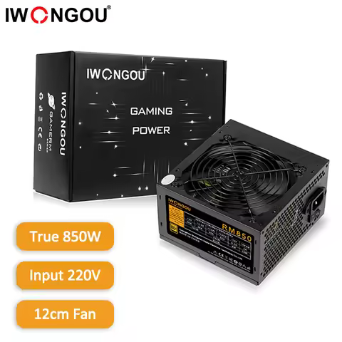 IWONGOU Power Supply 850W Gaming Power Supply 120mm Fan Input Voltage 220V ATX Desktop Power Supply