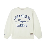 Official Direct Delivery Mitchell & Ness LOS ANGELES LAKERS 3D LOGO White University T Long Sleeve