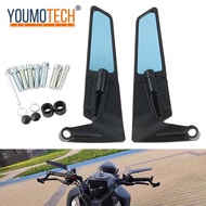 8/10MM motorcycle accessories rearview mirror wind wing side rear view reversing Universal Side Mirror for YAMAHA WINGLET KAPCAI Y15ZR Y16ZR LC135 WAVE NVX XMAX RSX150 RS150 SRL NINJA R15 R25 DAS RXZ 125Z Y125 CBR HONDA KAWASAKI