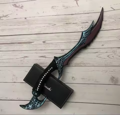 1:1 Cos Anti Mage Scythe of Vyse Elf Weapon Prop Role Play Model 50CM PU Model