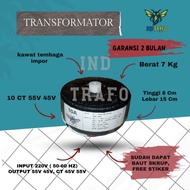 10 ampere donut toroid transformer ct 55v - 45v