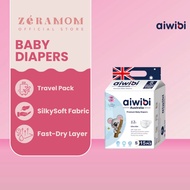 ZÉRA Mom - [Travel Pack] Aiwibi Baby Premium Natural Diapers Tape & Pants (1Pack)