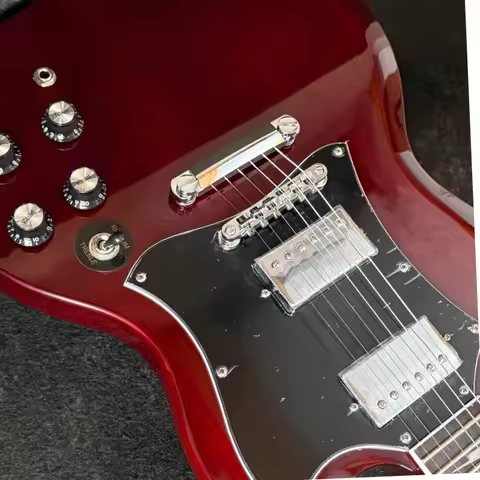 Free Shipping 40 Inch Red SG00S Electric Guitar Mahogany Body 22 Tone HH Pickup Fixed Bridge Rock Mu