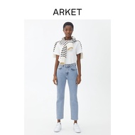 ARKET Women's Cotton Skinny Straight Cropped Jeans Light Blue0977619001