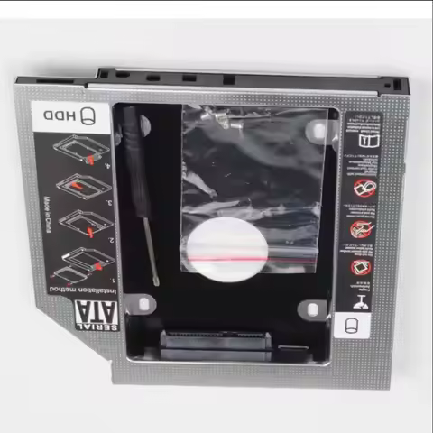 2nd 2.5 SATA Hard Drive HDD SSD Optical bay Caddy Bracket Adapter for Sony Vaio VPC-F13S1E VPCF115M 