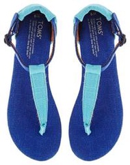 英國購入真品Toms Playa Blue Mix Flat Sandals 夾腳涼鞋 UK5