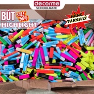 Cheap clearance highlighter pen, multi-colored luminous highlighter pen, convenient memory highlight