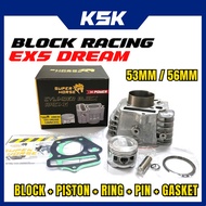 BLOCK EX5 DREAM WAVE100 KRISS100 53MM 56MM RACING BLOK EX5 SP PERFORMANCE SUPERHORSE