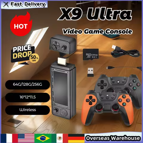 X9 Ultra Video Game Console 3D HD 4K Retro Game Stick Home Game Console HD Wireless Controller Games