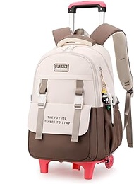 Kids Rolling Backpack for Elementary School Boys Girls Water-Resistant Large Capacity School Bag with Wheels