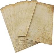 20 x Paper Envelopes DIN Long for A4 Paper, Ideal for Vintage Invitations and Letters ...