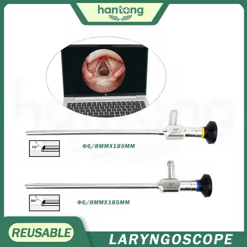 70/90 Degree 6mm 8mm Rigid ENT Laryngoscope, Medical Endoscope Laryngoscope