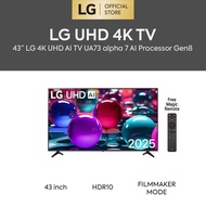 43 Inch LG 4K UHD AI TV UA73 HDR10 (2025)