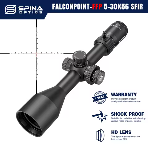 SPINA OPTICS HD FalconPoint 5-30x56 FFP 10-400m Tactical Hunting Glass Etched Reticle RifleScope Sig