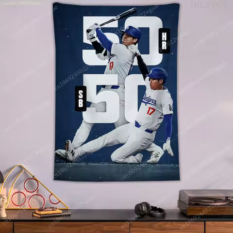 Ohtani Shohei Throw Blanket Tapestry Poster Wall Decor Baseball Fan Bedroom Los Angeles Angels Aesth