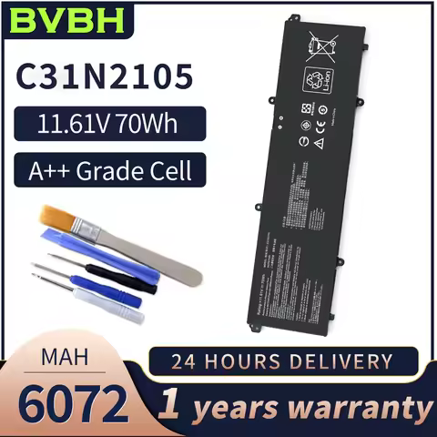 BVBH C31N2105 70Wh 6072mah/5895mah Battery For ASUS Vivobook 14X/15X/16X ZenBook 14X,UX3404VA,UX3404
