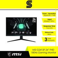MSI G2412F 24" FHD 180Hz Flat Gaming Monitor (IPS/1920x1080P/1ms GTG/HDMIx2 DPx1)