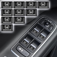10ชิ้น/เซ็ตภายในรถมัลติมีเดียปุ่มสติกเกอร์พวงมาลัยรถยนต์ประตูหน้าต่างคีย์ป้ายสำหรับ Honda Accord ซิตี้ซีวิค Odyssey HRV CRV Jazz Vezel Insight CRZ
