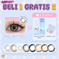 [Beli 1 Gratis 2]UYAAI SOFTLENS minus 0.00s/d-6.00 6 Months(1* Softlens  + Air Pencuci Softlens 60ml