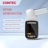 CONTEC Handheld SP70B Spirometer Lung Volume Checking Device FVC FEV1 FEV1/FVC PEF Bluetooth APP Ana