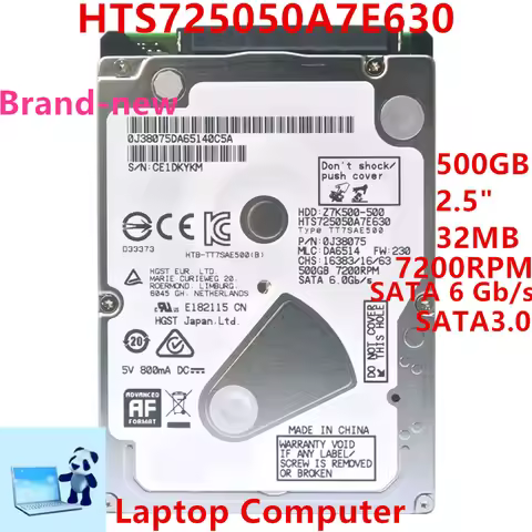 New Original HDD For Hgst 500GB SATA 2.5" 32MB 7200RPM For Internal Hard Disk For Notebook HDD For H