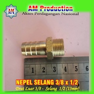 3/8x1/2 Hose Nipple