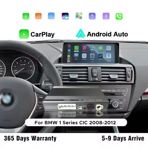 Wireless Radio CarPlay For BMW 1 Series CIC E81 E82 E87 E88 2008-2012 Android Auto Mirror Link AirPl