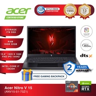 ACER NITRO V 15 ANV15-51-73Z1 LAPTOP (I7-13620H 16GD5 1TBSSD/ RTX4060 8GDR6/ 15.6" IPS FHD 165Hz / W