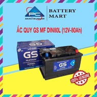 Battery 12V-80Ah, Car Battery GS MF DIN80L