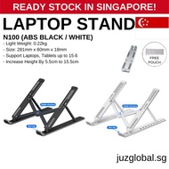 Laptop Stand Adjustable Height Black White (N100)