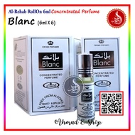 AL REHAB BLANC (6ml X 6) Box (Roll on) Alcohol Free Made by Al-Rehab Perfumes