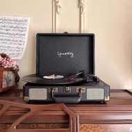 ส่งของจากไทย Vinyl เครื่องเล่นแผ่นเสียง turntable Portable เครื่องเล่นบลูทูธ vintage vinyl player