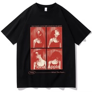 Fiona Apple Print T-Shirt For Women Harajuku Style Short Sleeves Casual Street Fashion Beautiful