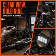 LONNG 2PCS Handlebar Mirror, Universal Black Rearview Mirror, Wide Sight Aluminium, Glass Motorcycle