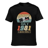 New Design Vintage July 1981 Gamer Men'S Funny Tshirt Fast Shipping