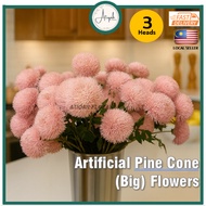F19B-Artificial Pine Cone (Big) - Pink - High Quality