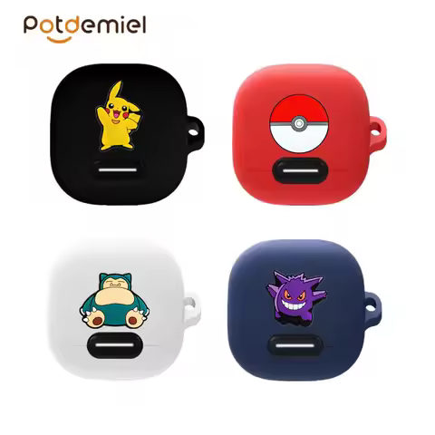 Potdemiel Pokemon Earphone Case for Anker Soundcore Liberty 4 NC Silicone Earbuds Charging Box Prote