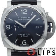 沛納海 Luminor Marina Blu Profondo 44mm PAM01157，保固卡，不鏽鋼錶帶，男士腕錶，藍色，拋光，成色極佳 [二手]