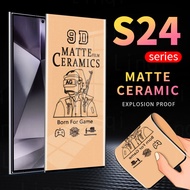 【MATTE】Samsung Galaxy S24 Ultra S23 S22 S21 S20 Plus  Note 20 10 Ultra PlusFull Cover Soft Ceramic Screen Protector Film