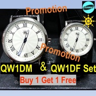 Buy 1 Get 1 Free Quantum Science Scalar Energy Men & Lady's S/Steel Dress Watch w/Leather Strap