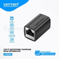 IPW Vention Cat7 Cat.7 FTP Keystone Jack Coupler Barrel Extension BLACK Gold Plated