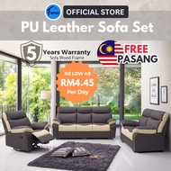Recliner Sofa Set Sofa Leather Sofa Kulit Sofa Murah Sofa Pu Set Sofa Ruang Tamu Sofa 3 Seater Sofa 