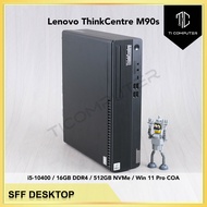 Lenovo ThinkCentre M90s SFF Intel i5-10400 16GB RAM 512GB NVMe SSD Win 11 Pro Refurbished Desktop